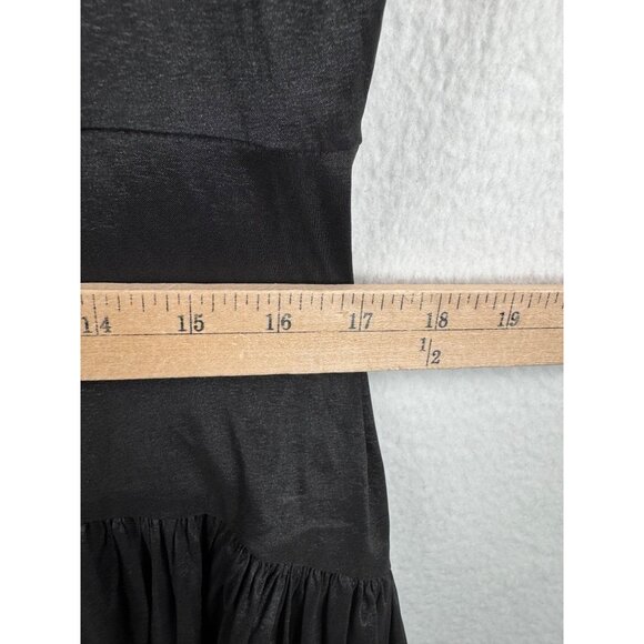 Forever Amelia Ruby Dress pleated maxi cocktail halter Black‎ sz 16 - Picture 7 of 10